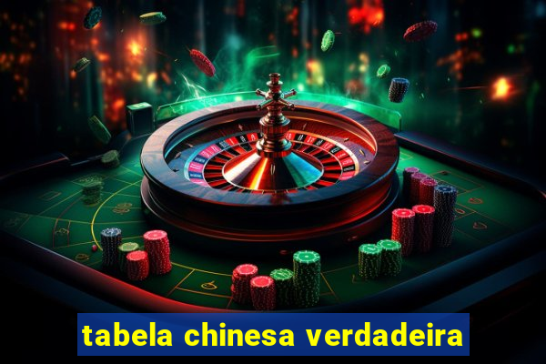 tabela chinesa verdadeira